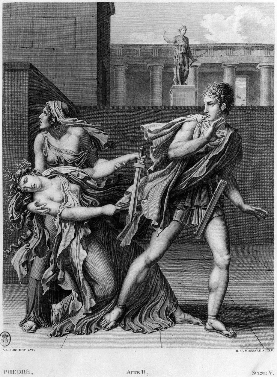 Phèdre, Oenone et Hippolyte, illustration de l