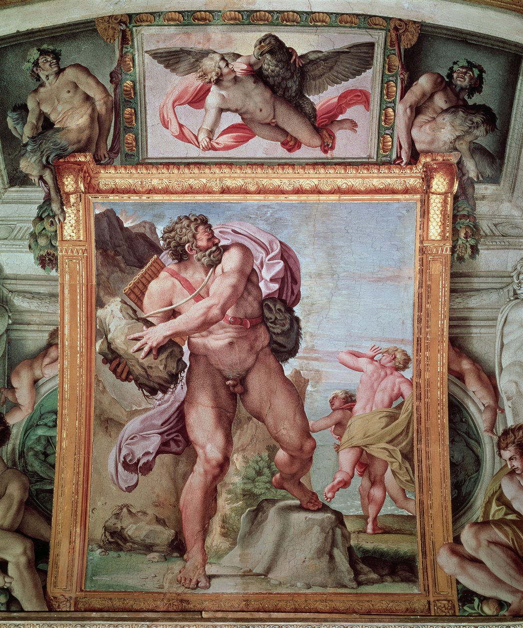 Polyphème attaquant Acis et Galatée, 1597-1604 (détail) - Annibale Carracci