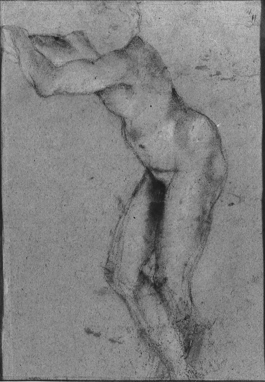 Esquisse pour une figure décorative au Palazzo Magnani, à Bologne - Annibale Carracci