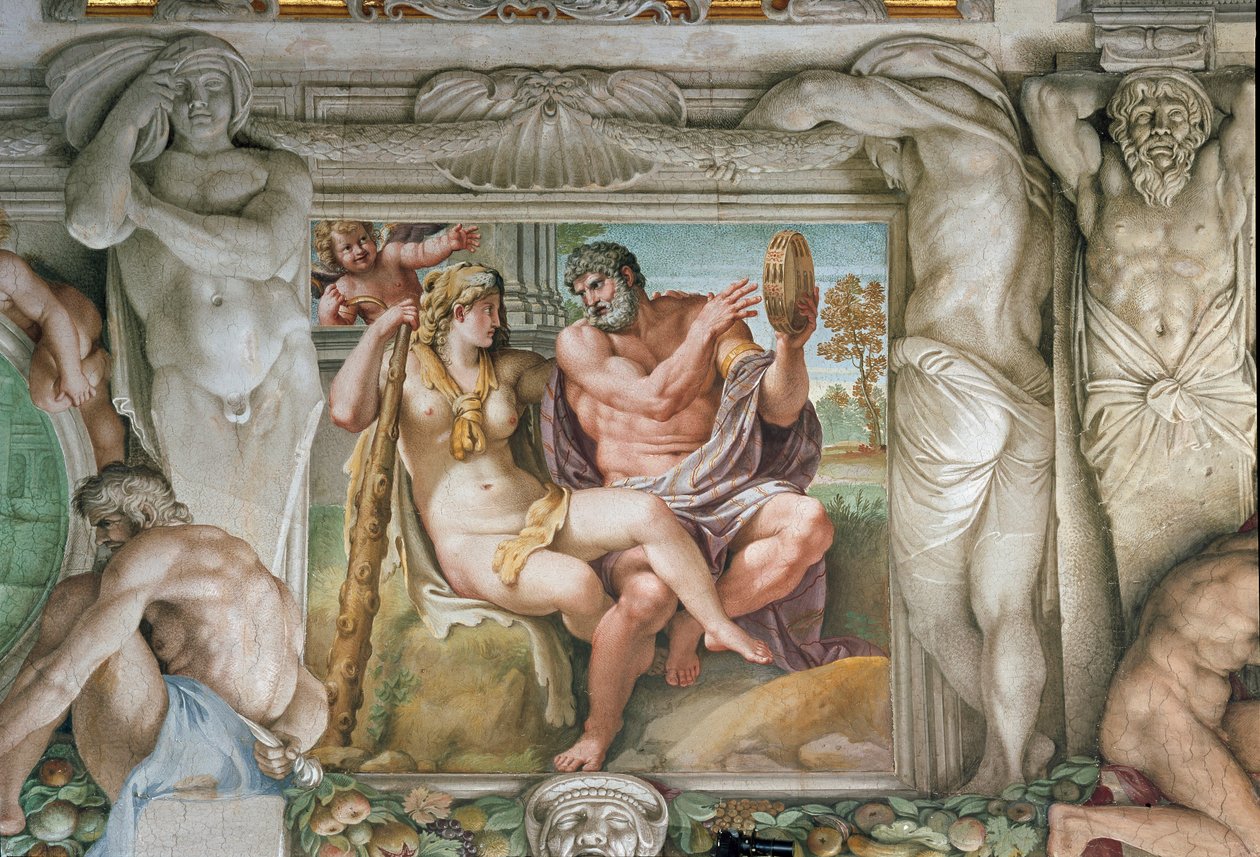 Héraclès et Iole (Fresque) - Annibale Carracci
