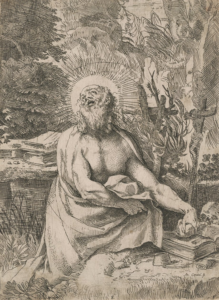 Saint Jérôme dans le désert - Annibale Carracci