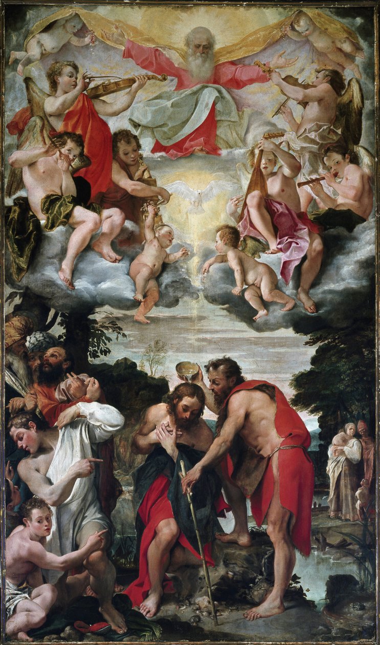 Le baptême du Christ - Annibale Carracci