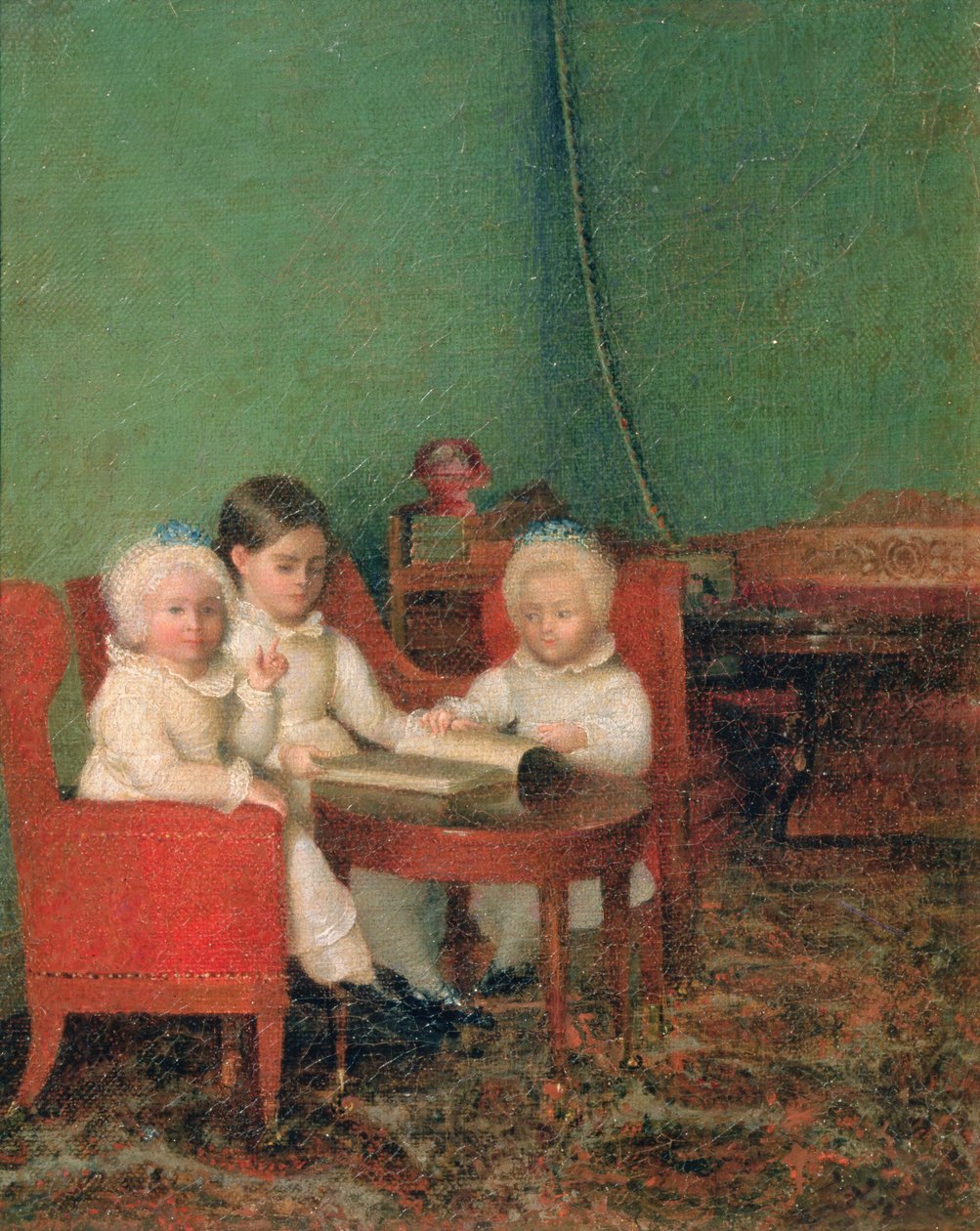 Enfants dans un intérieur, 1800-10 - Unbekannt Unbekannt