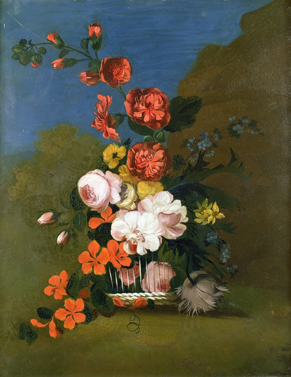 Nature morte de fleurs (une de paire) - Unbekannt Unbekannt