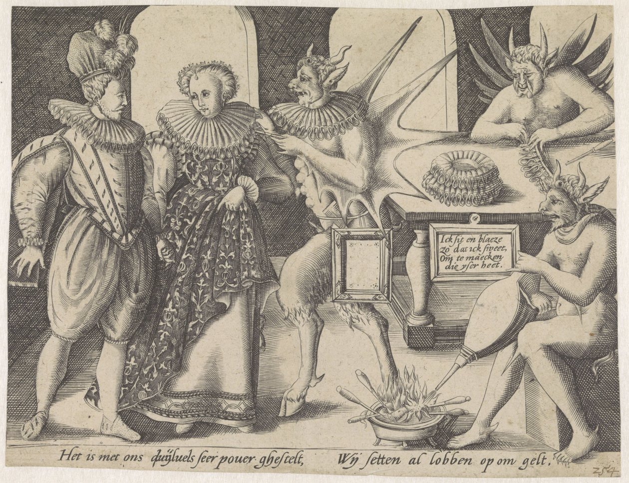Allégorie du collet comme œuvre du diable - Anonymous
