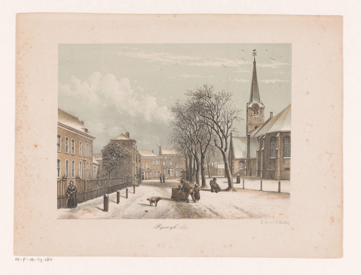 Rue enneigée à Rijswijk - Anonymous