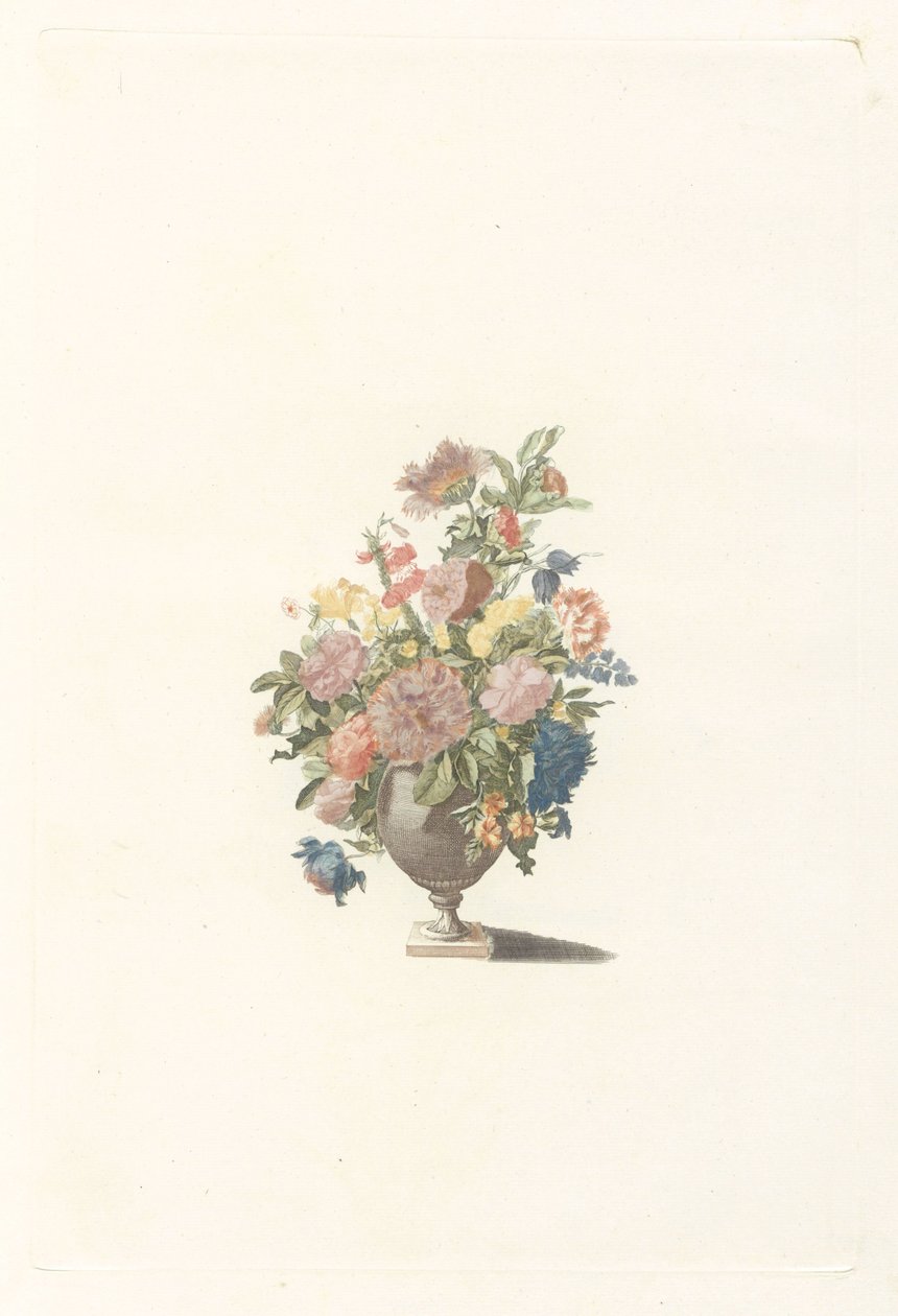 Vase de fleurs avec des pivoines - Anonymous