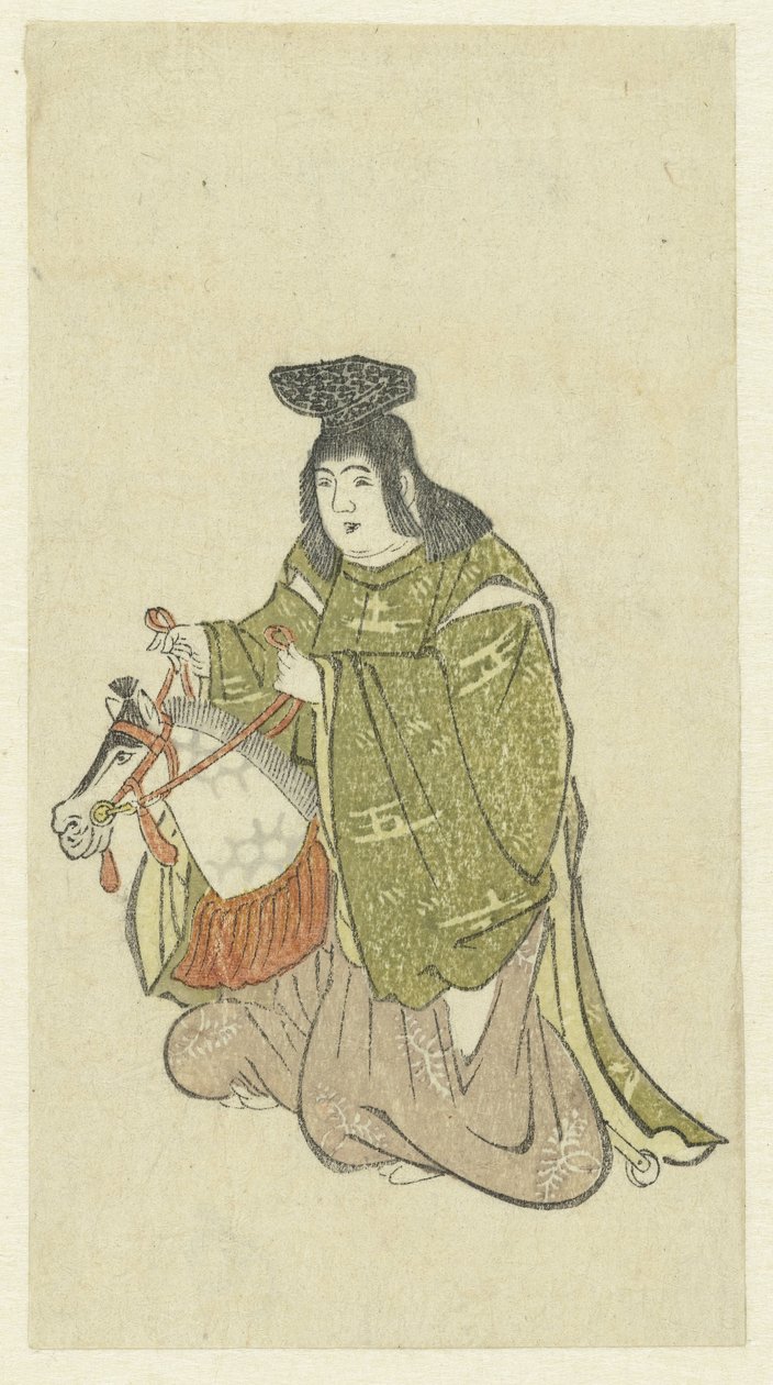 Garçon sur un cheval à bascule - Anonymous