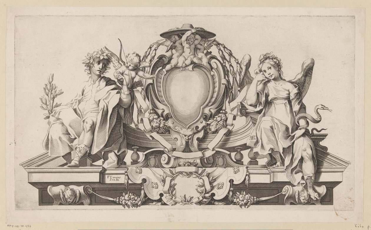 Cartouche pour le blason d