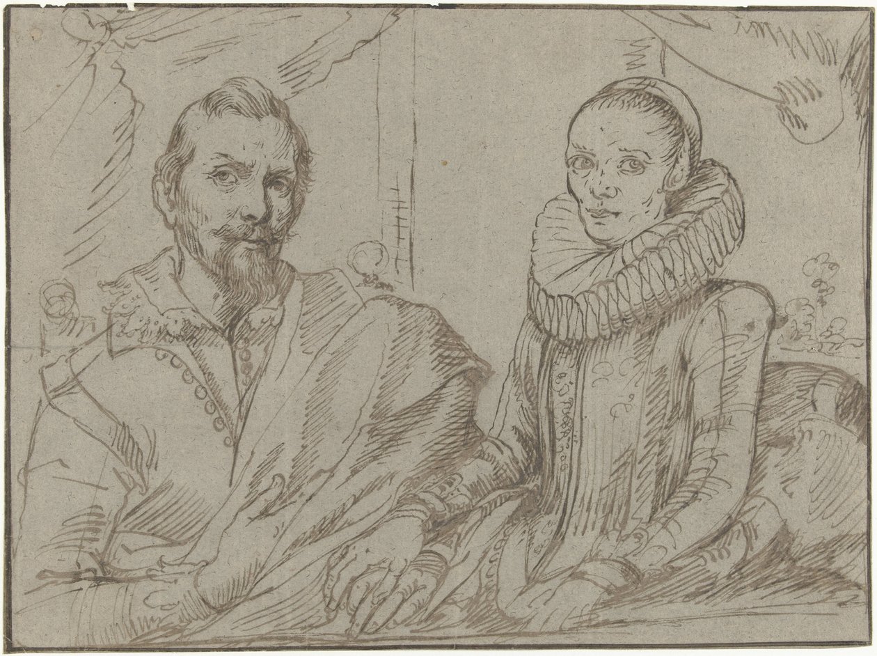 Frans Snijders et sa femme Margaretha de Vos - Anonymous