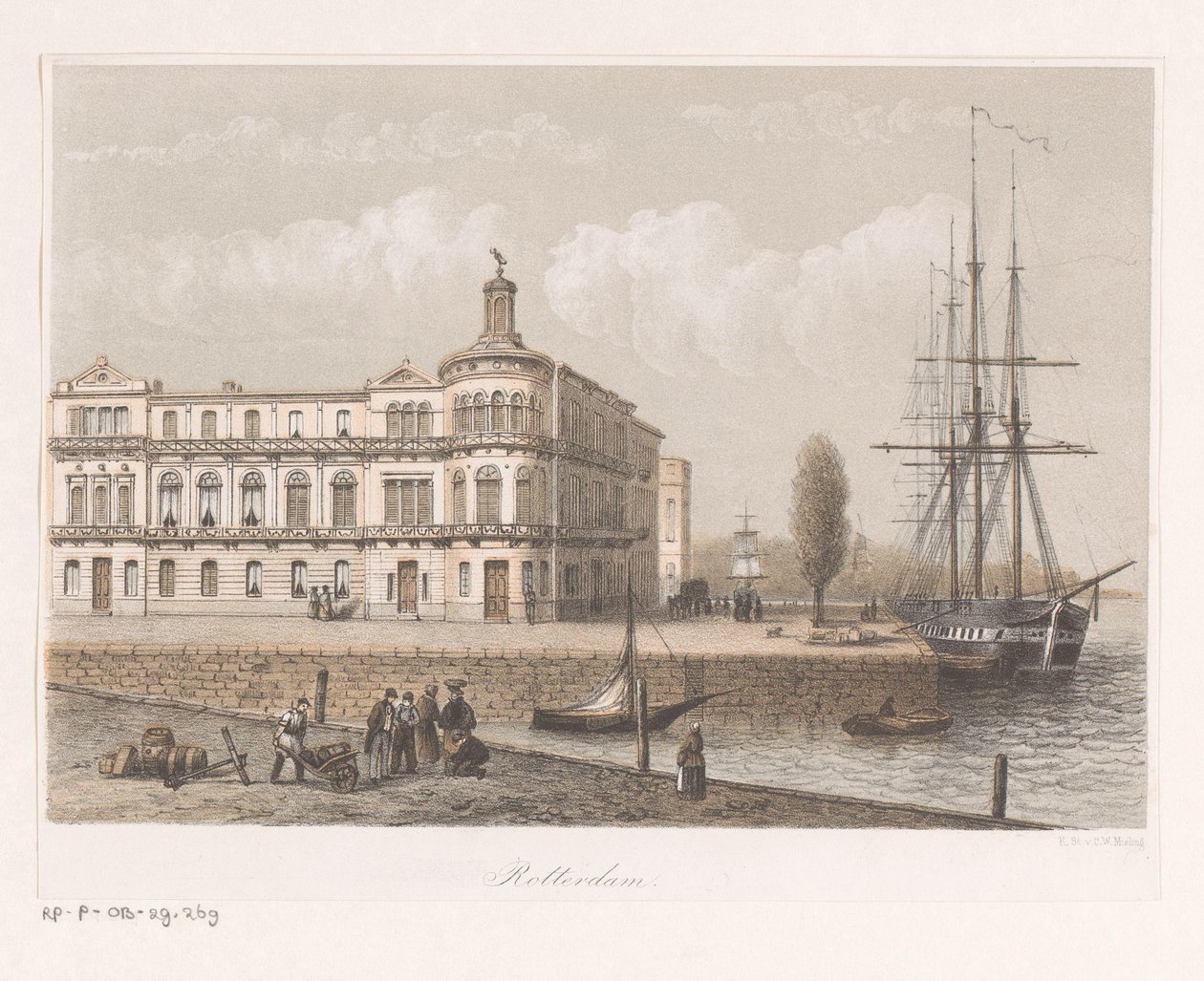 Vue du Royal Dutch Yacht Club à Rotterdam - Anonymous