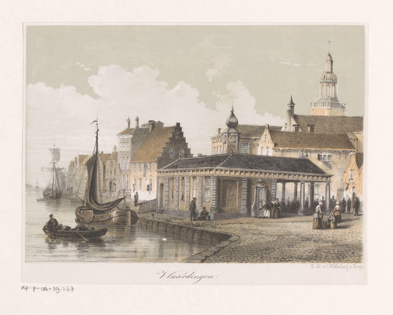 Vue sur le marché aux poissons à Vlaardingen - Anonymous