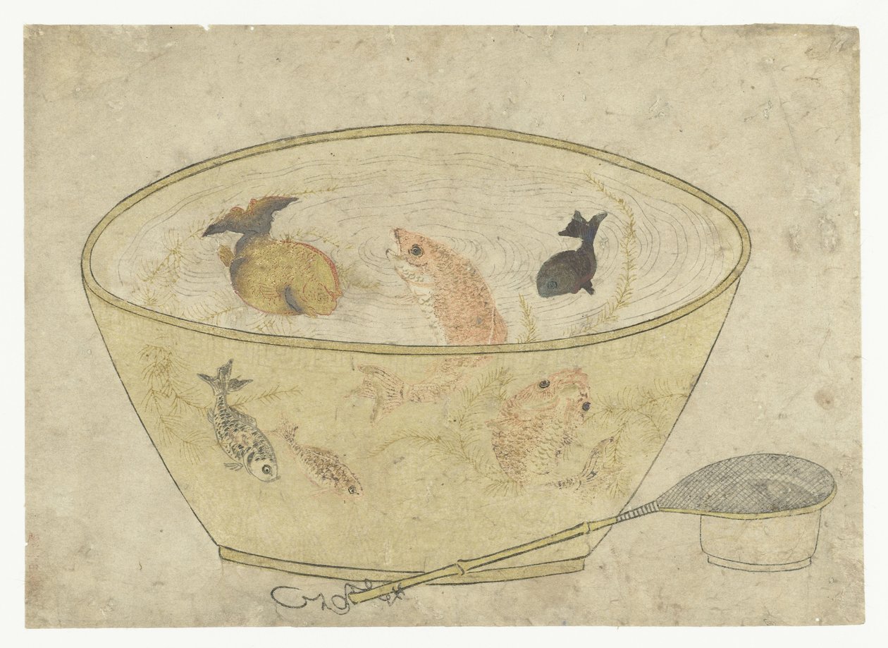 Poissons rouges dans un bol - Anonymous