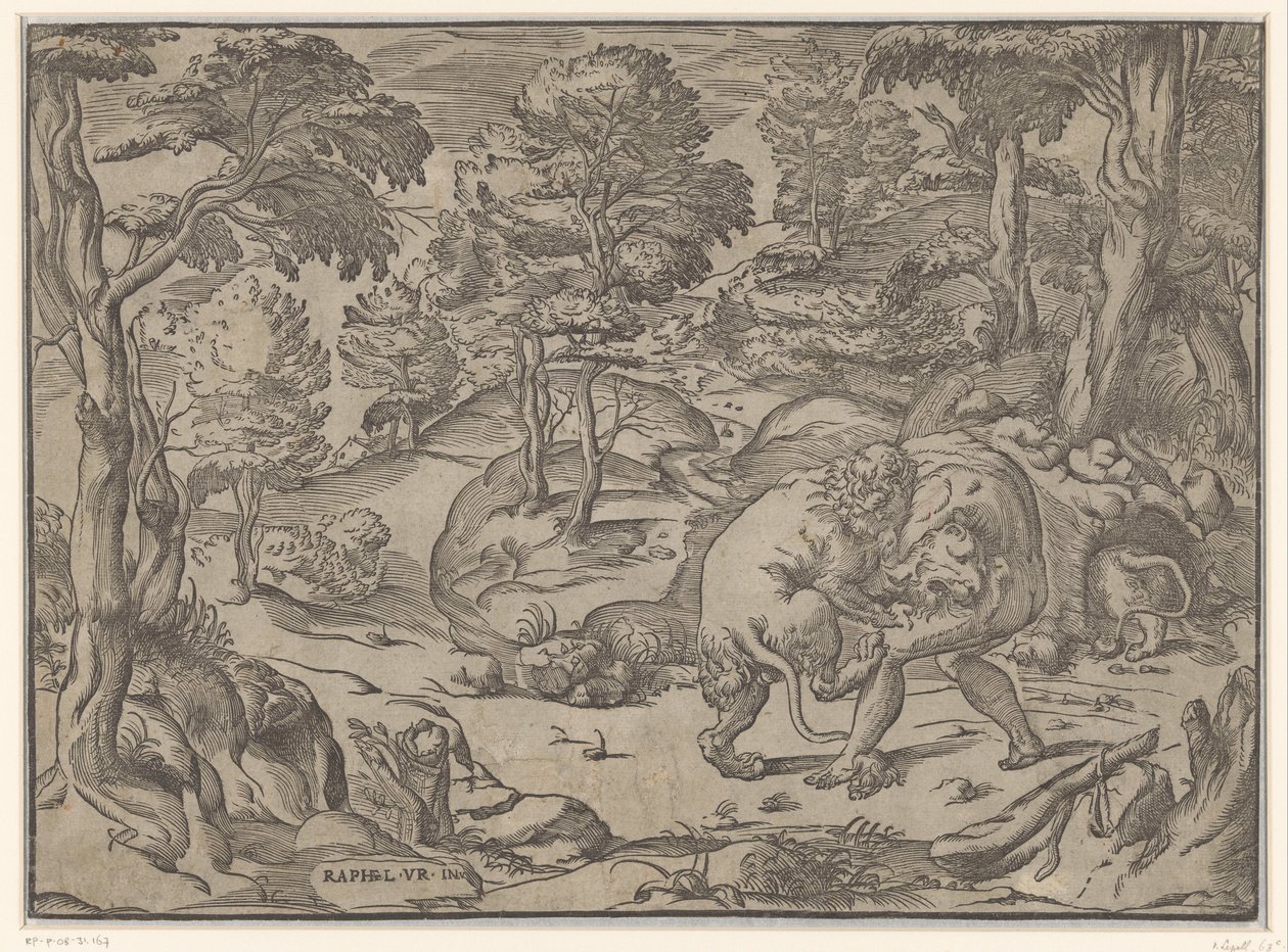 Hercule et le lion de Némée - Anonymous