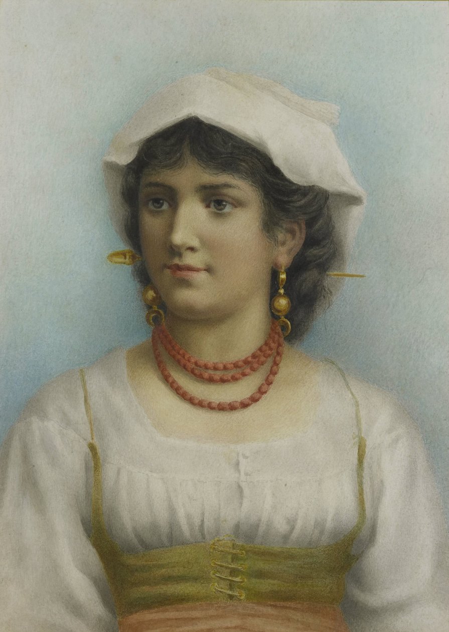Jeune femme en costume traditionnel - Anonymous
