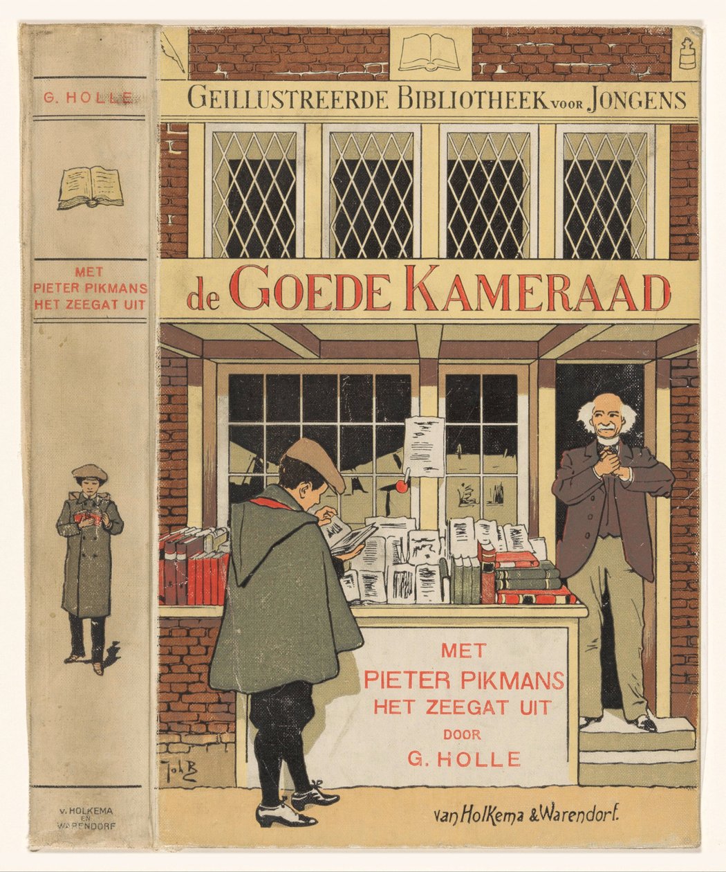 Garçon devant la vitrine d