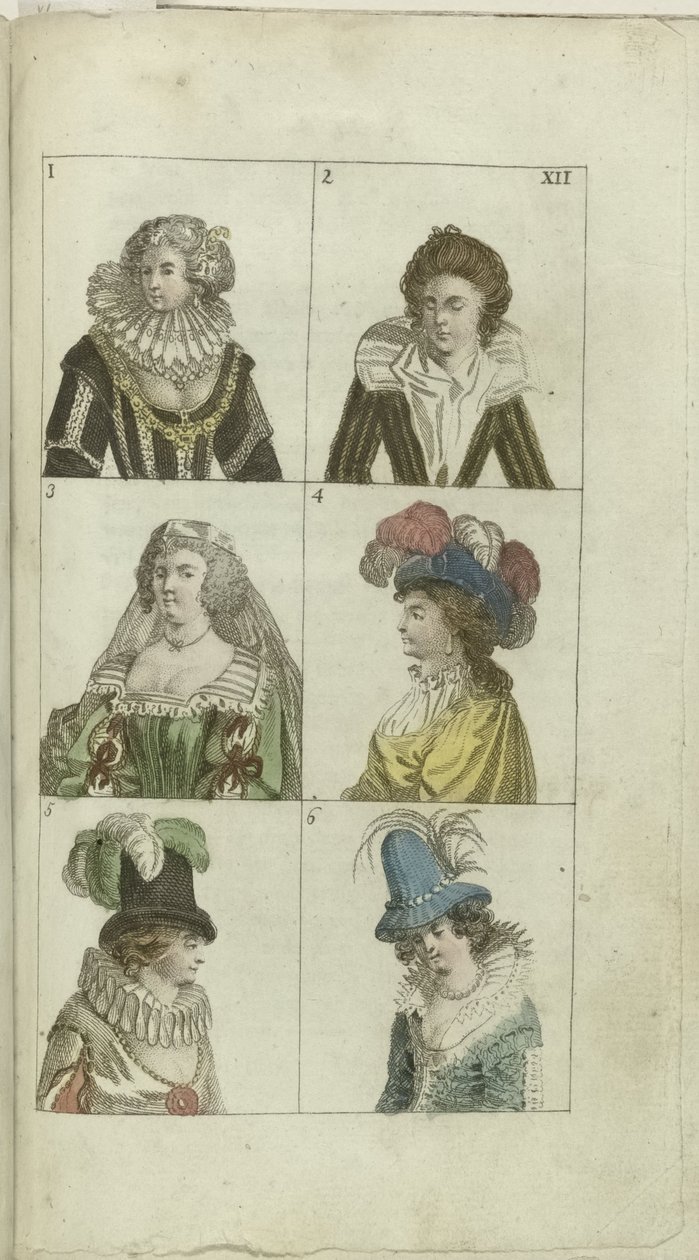Cabinet de mode et de goût 1791, pl. XII - Anonymous