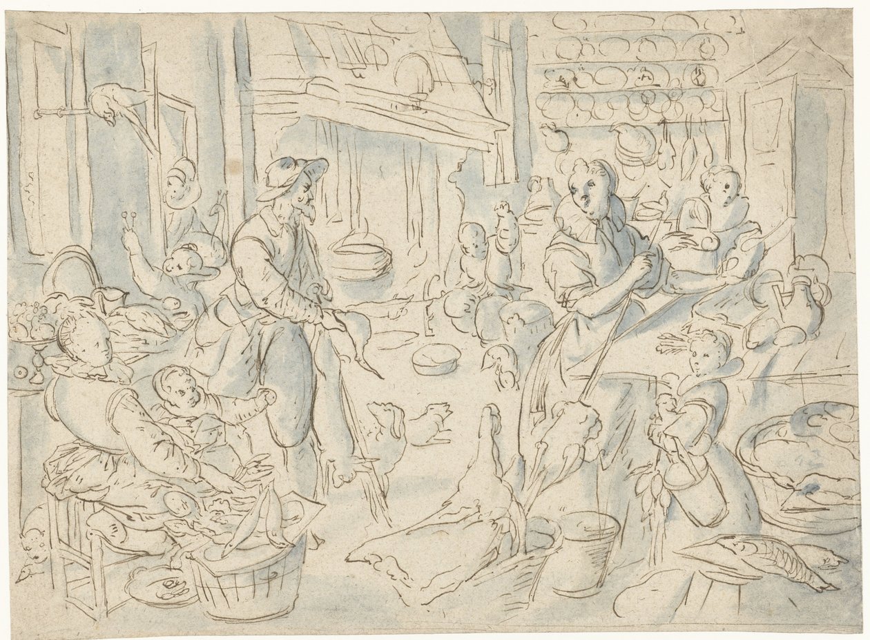 Scène de cuisine - Anonymous