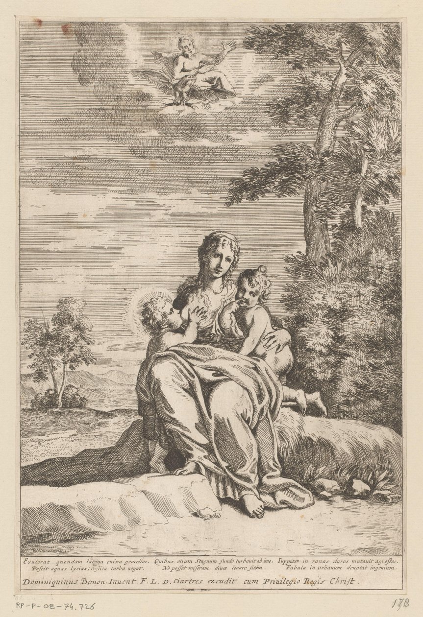 Latone avec Diane et Apollon à Délos - Anonymous