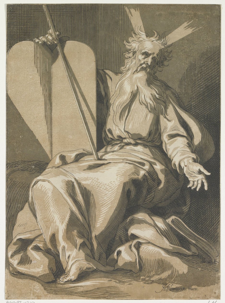 Moïse avec les tables de la loi - Anonymous