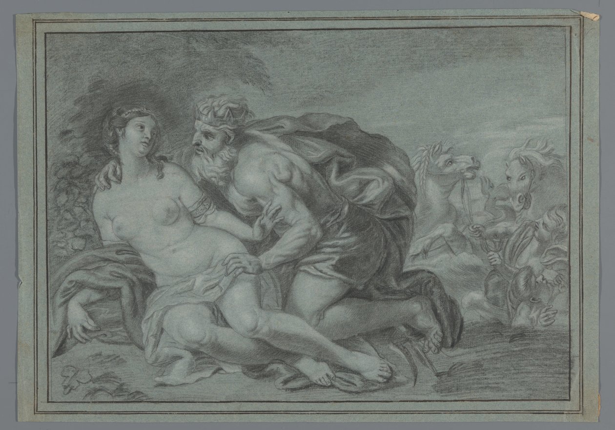Neptune avec une nymphe - Anonymous