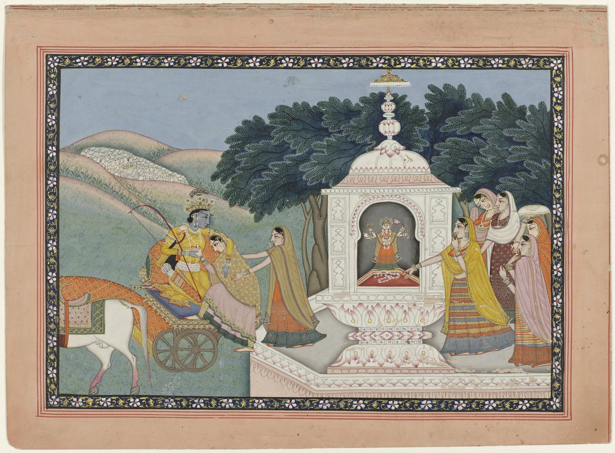 Enlèvement de Rukmini par Krishna - Anonymous