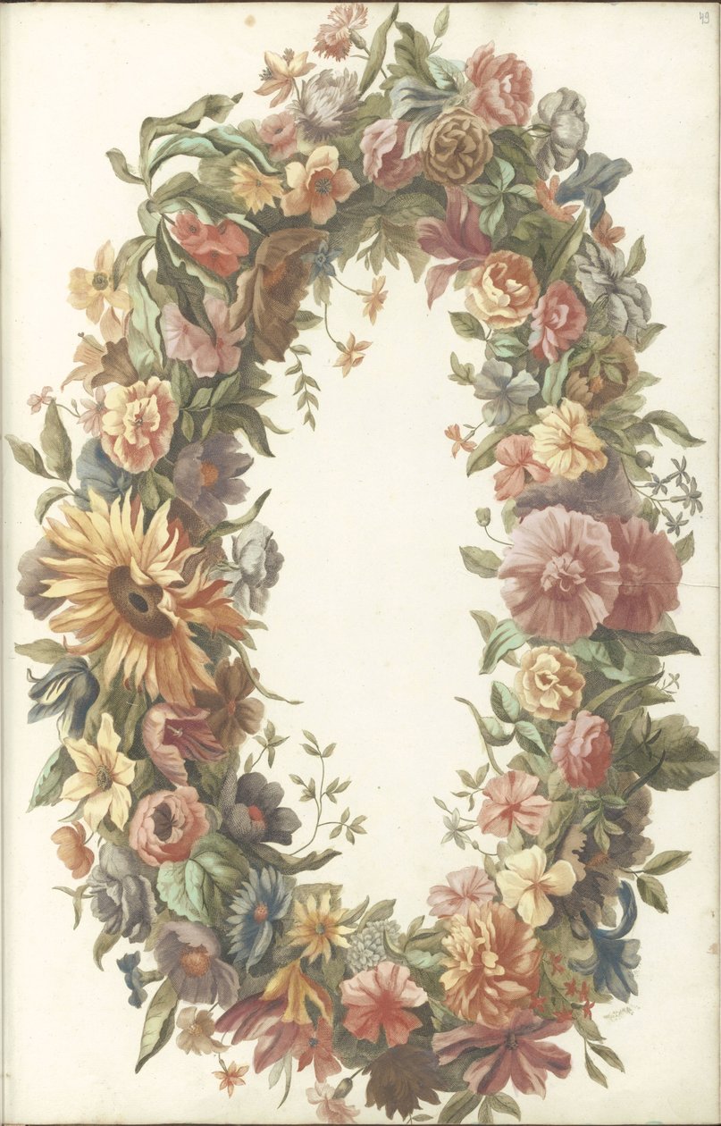 Couronne de fleurs ovale - Anonymous