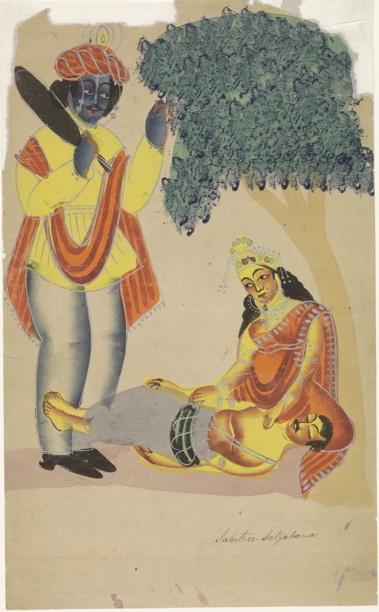 Savitri et le dieu de la mort Yama - Anonymous