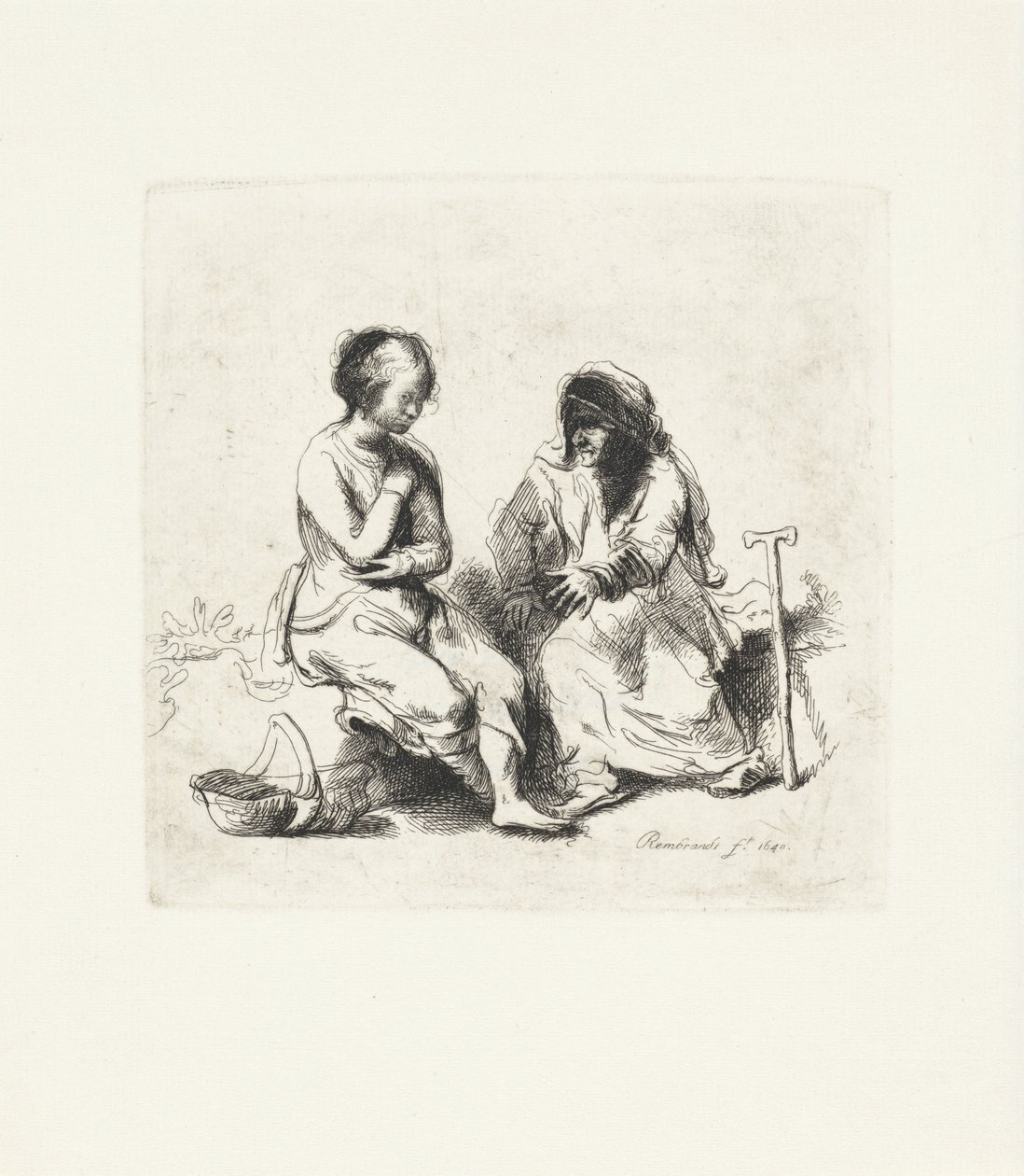 Deux femmes en conversation - Anonymous