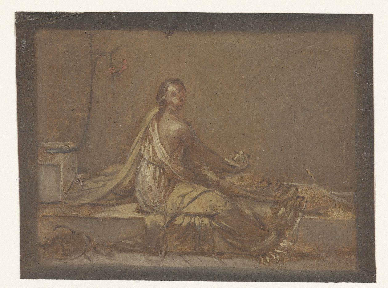Femme assise sur son lit dans une cellule - Anonymous