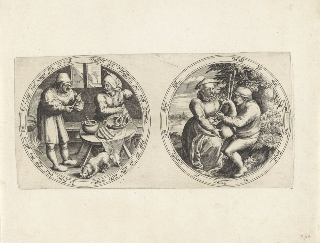 Fabricants de saucisses et une joueuse de cornemuse - Anonymous