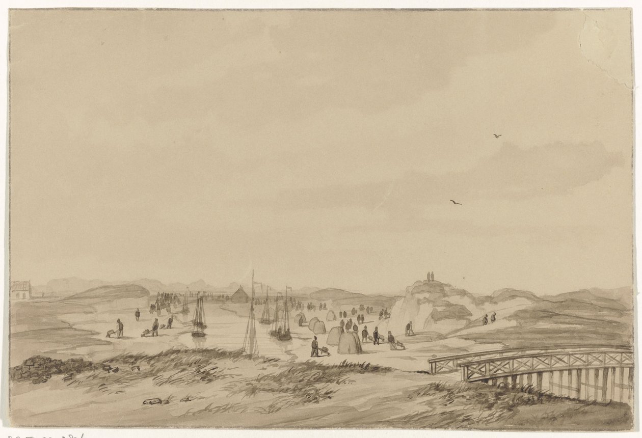 Extraction de sable dans les dunes près de La Haye, 1846 - Anonymous