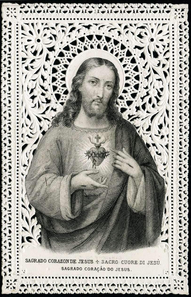 Image pieuse : Jésus avec le Sacré-Cœur - Anonymous Anonymous