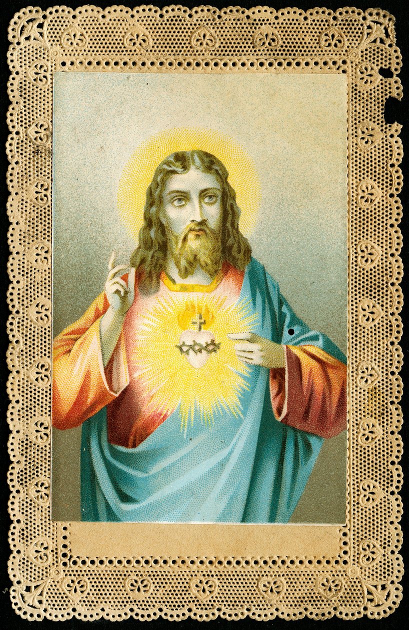 Image pieuse : Jésus avec le Sacré-Cœur - Anonymous Anonymous