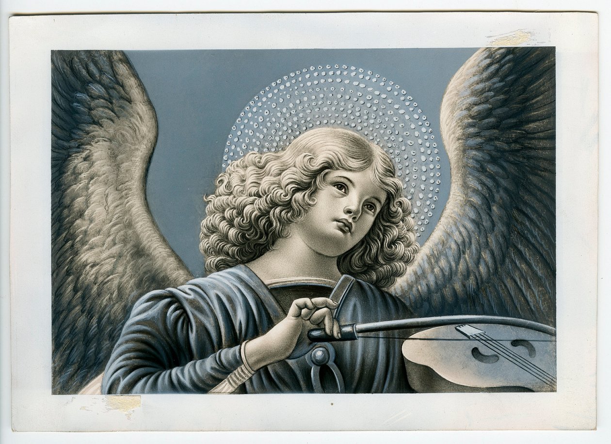 Image pieuse : Un ange musicien - Anonymous Anonymous
