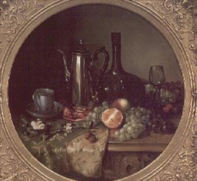 Nature morte avec cafetière en argent - Anonymous Anonymous