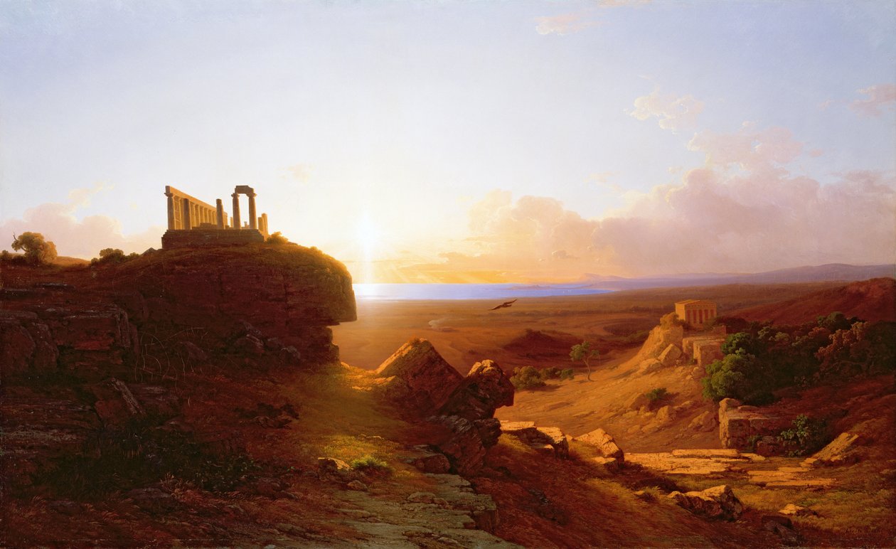 Paysage romantique, 1860 - Antal Ligeti