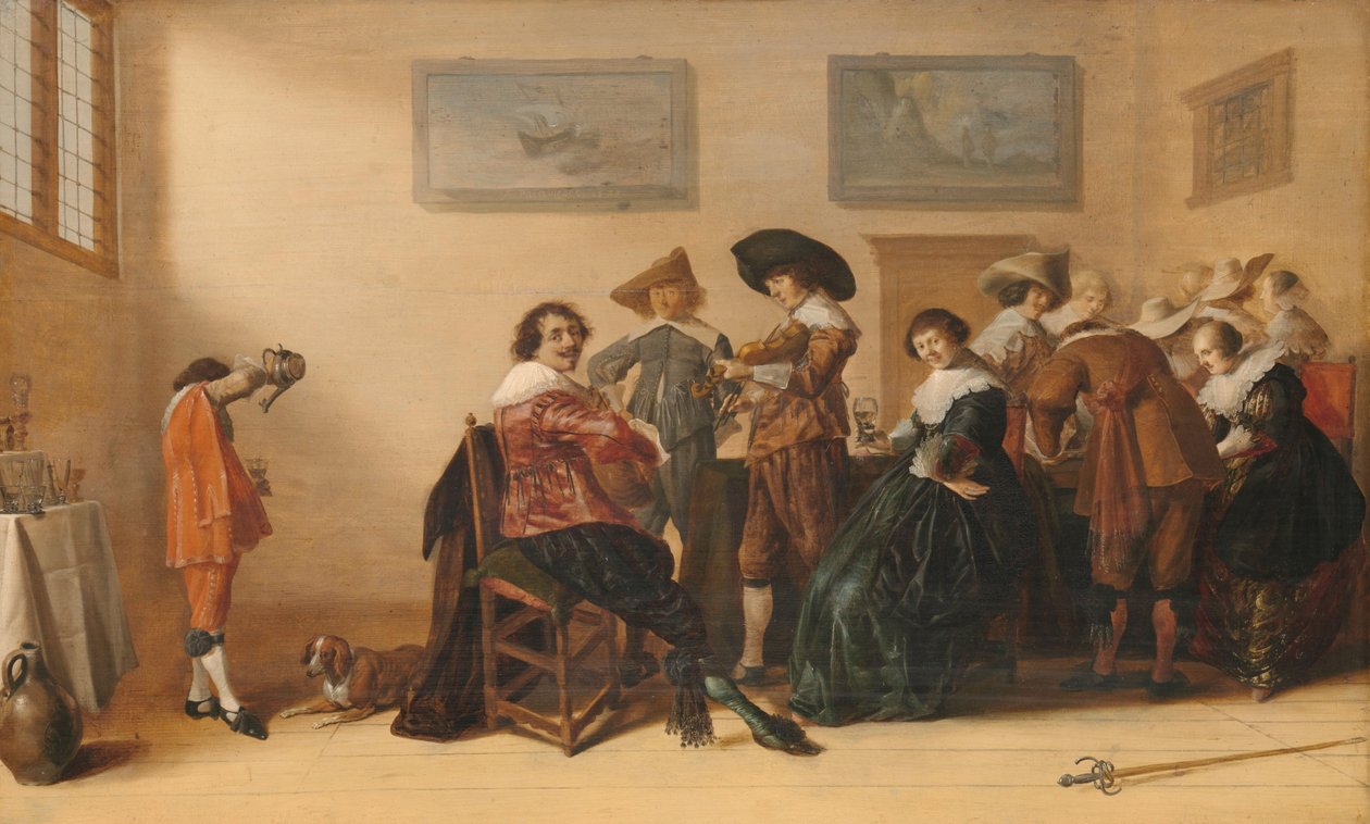 Compagnie joyeuse dans une pièce, 1633 - Anthonie Palamedesz