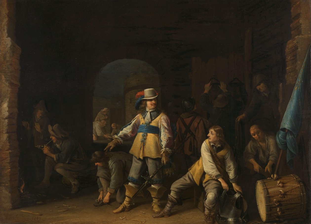 Soldats dans une salle de garde - Anthonie Palamedesz