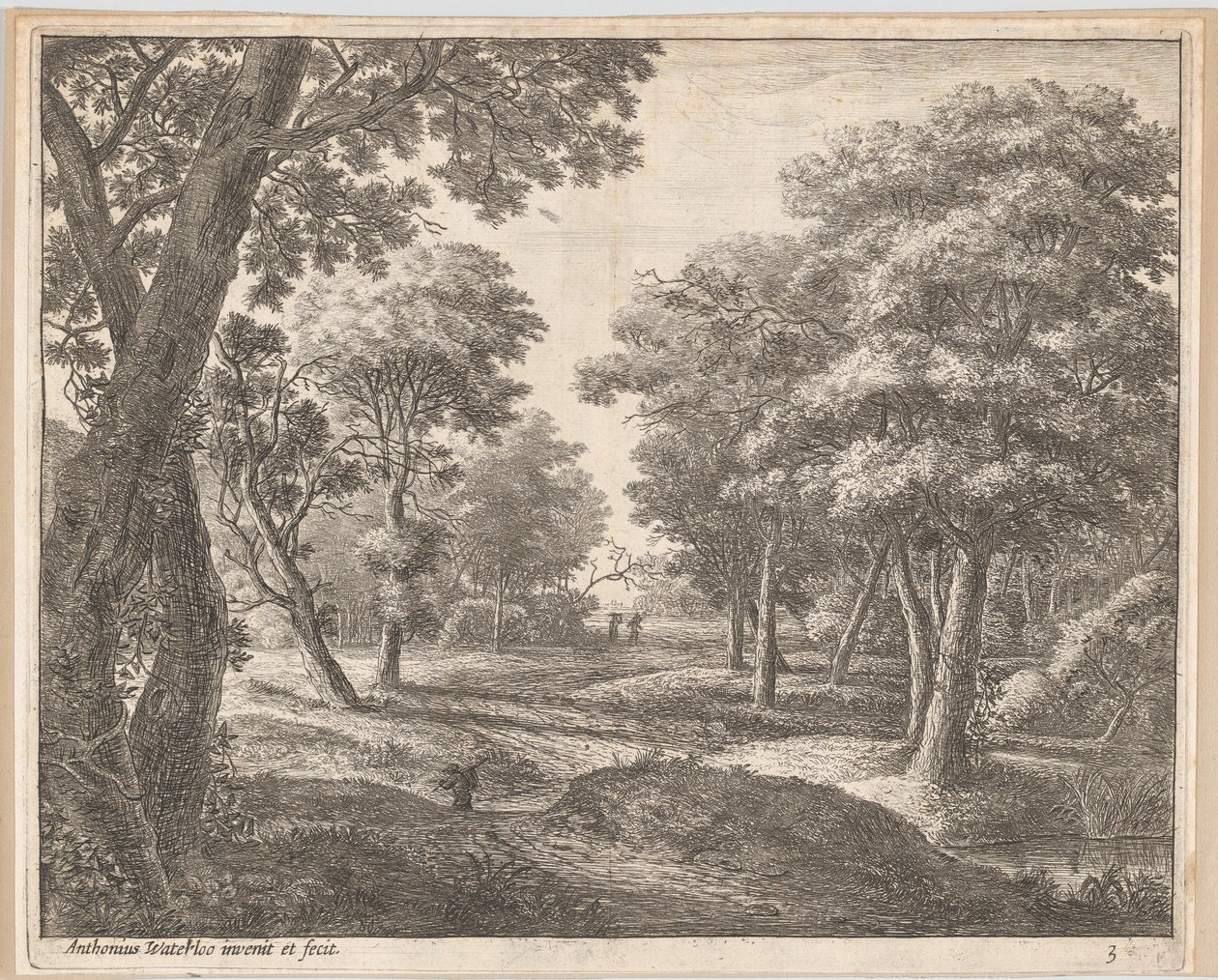 Un chemin à travers les bois, 17ème siècle - Anthonie Waterloo