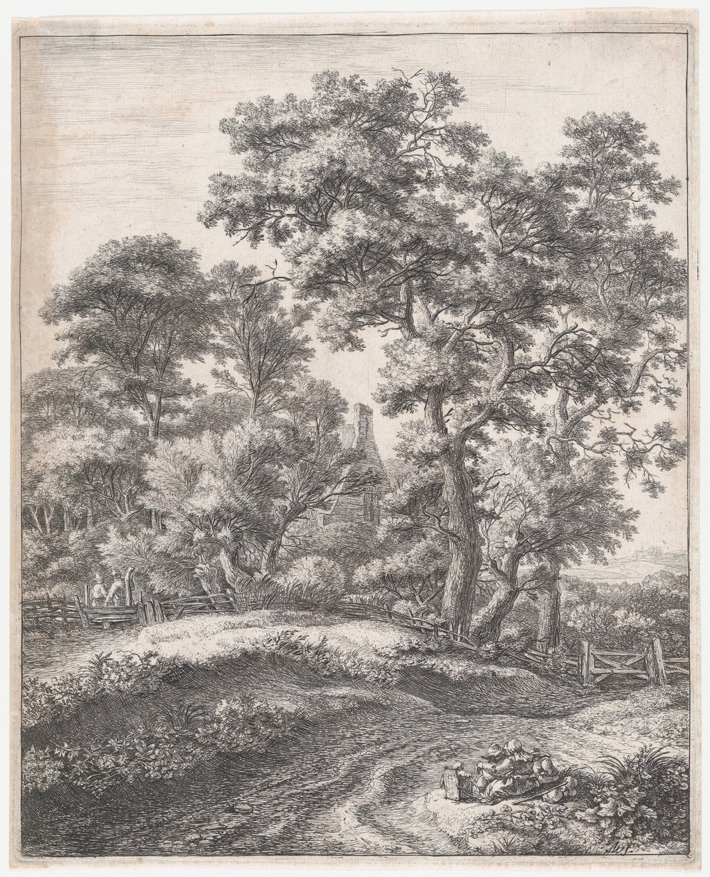 Mère et enfants au repos - Anthonie Waterloo