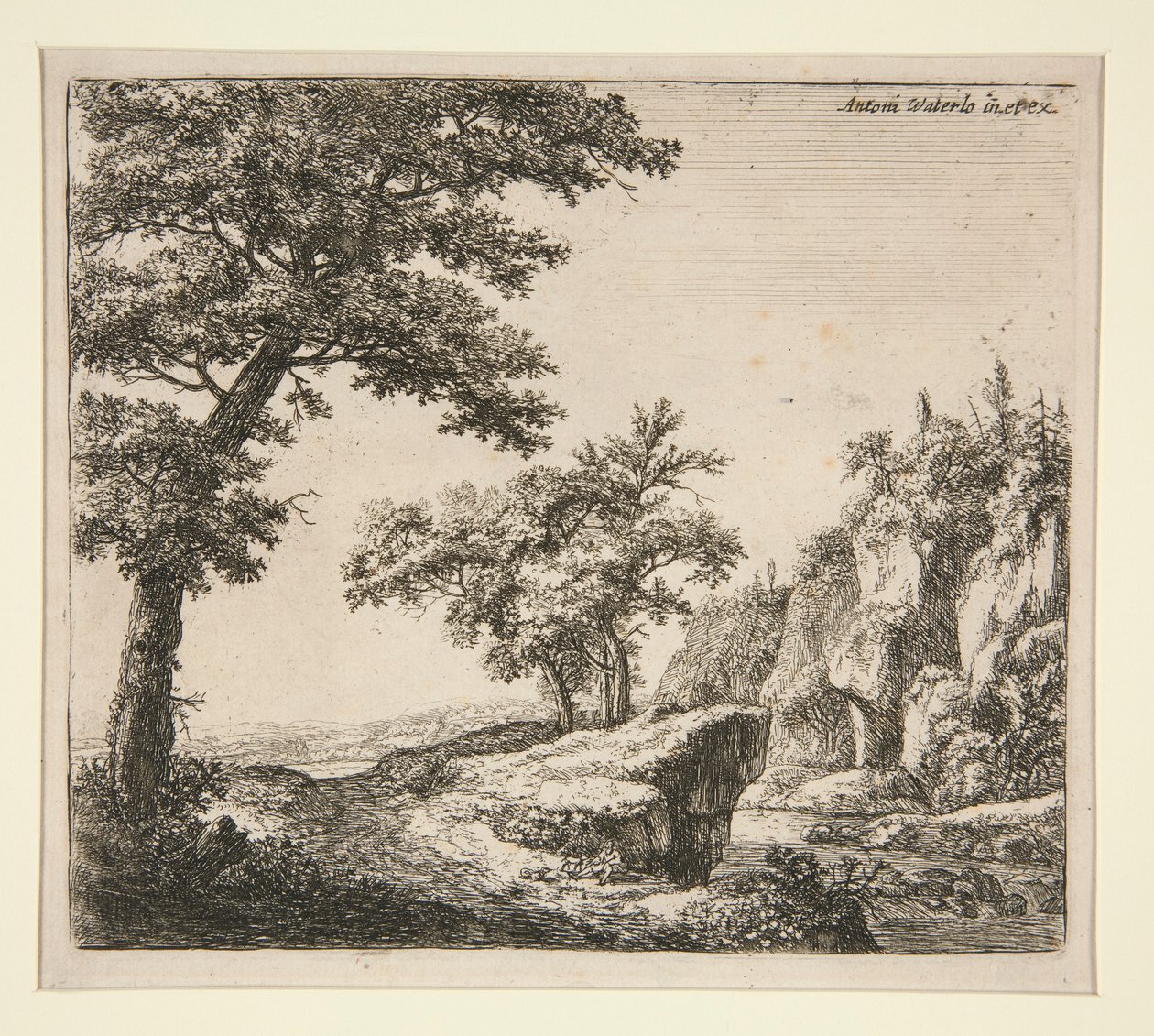 La rivière aux rives rocheuses - Anthonie Waterloo