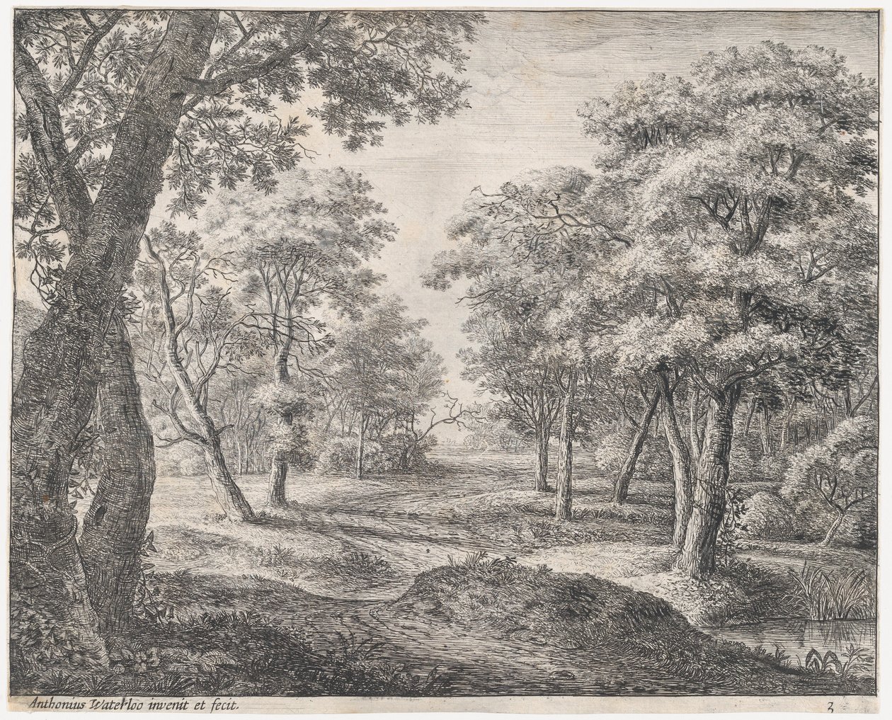 La Route à travers les bois, 17ème siècle - Anthonie Waterloo