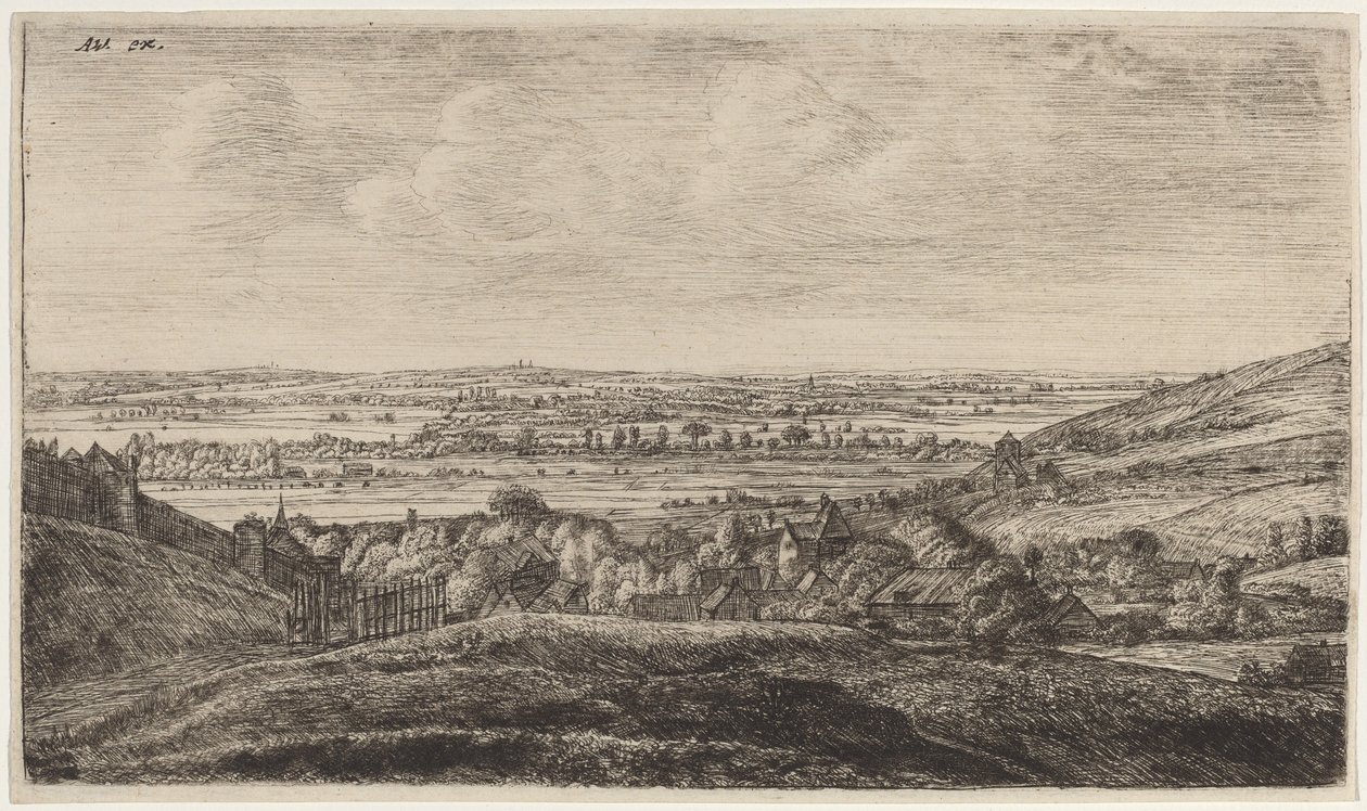 Hameau dans une vallée - Anthonie Waterloo and Johannes Ruischer