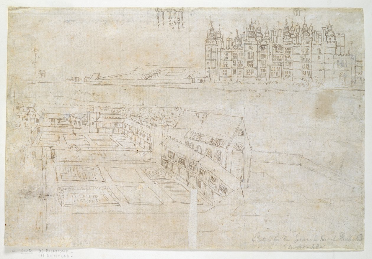 Jardins privés, Palais de Richmond, c.1544 - Anthonis van den Wyngaerde