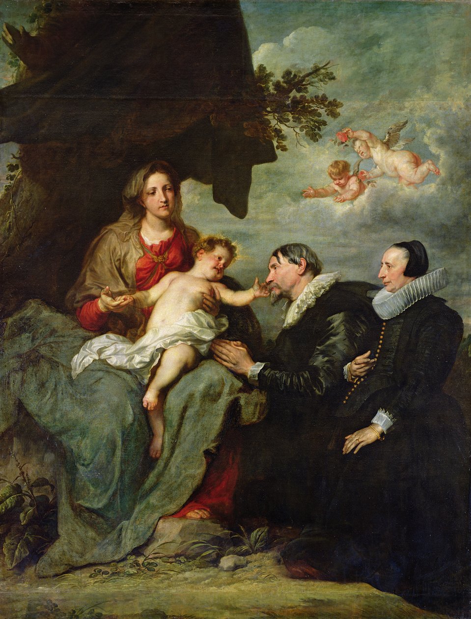 Madone et Enfant avec donateurs - Anthony van Dyck