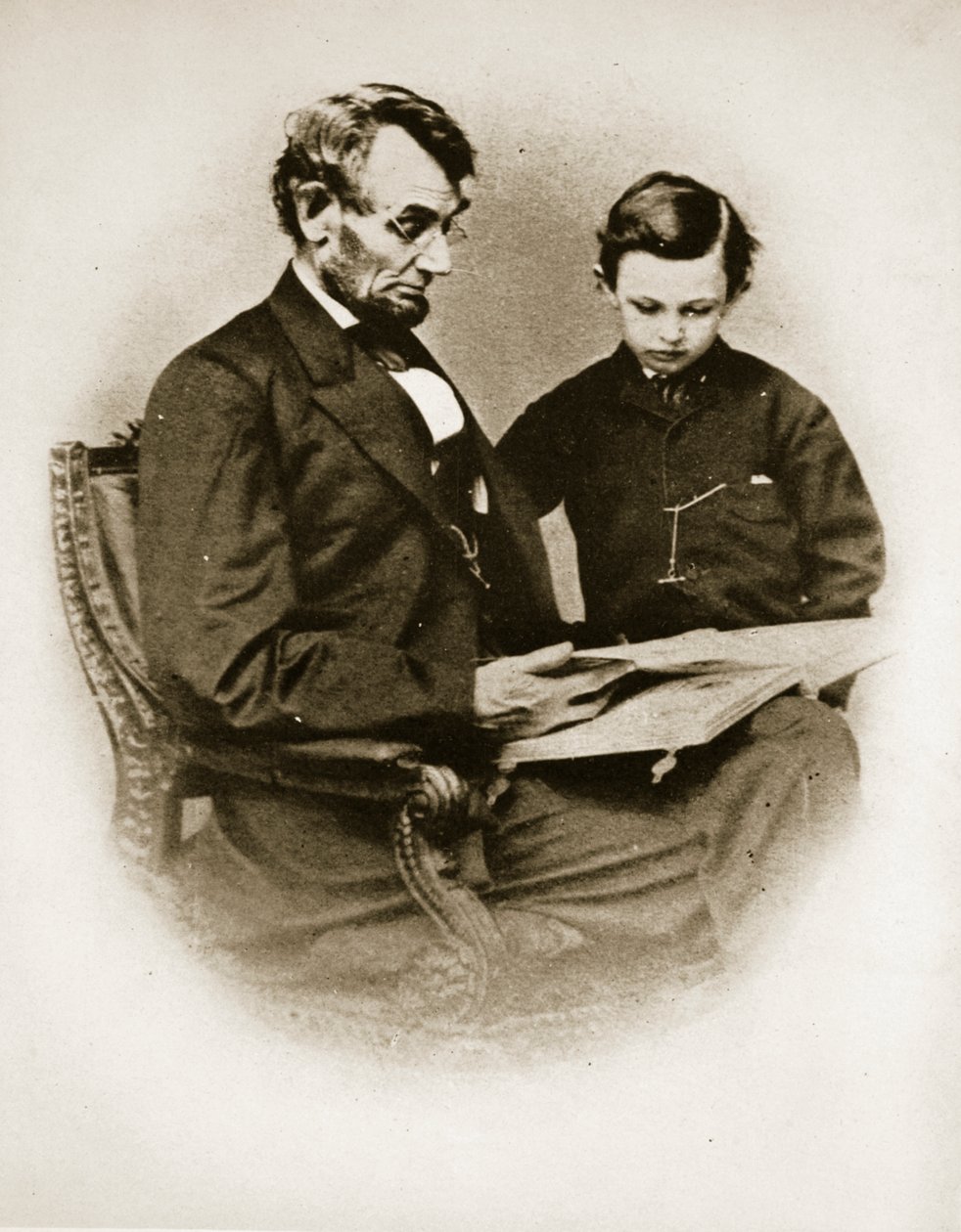 Lincoln et Tad, 1864 - Mathew B. Brady