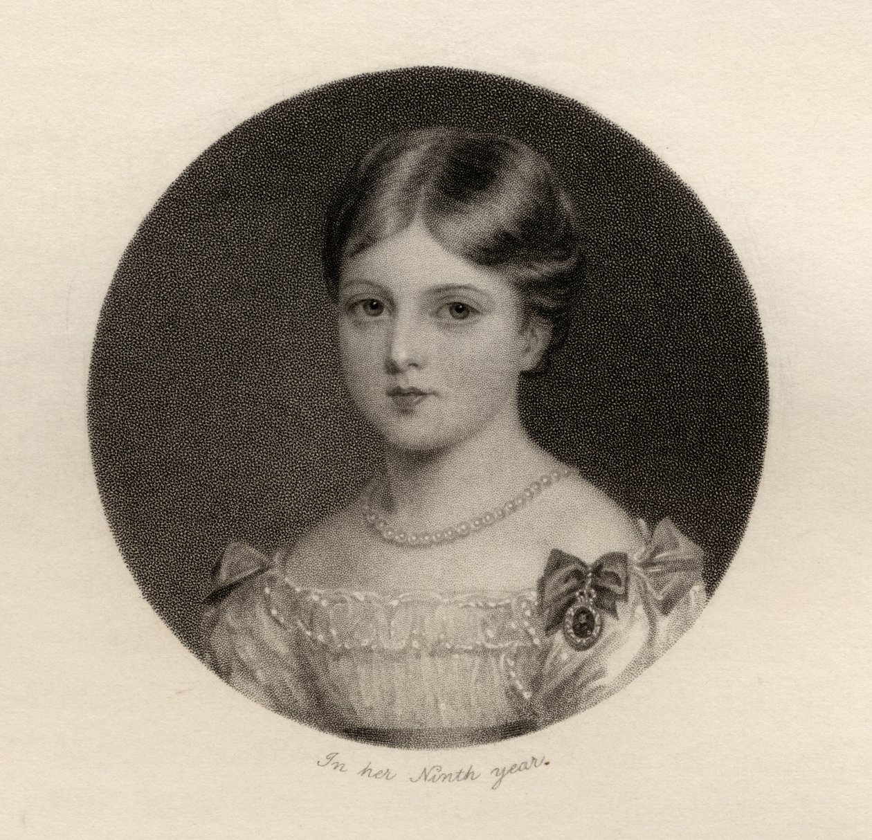 Princesse Alexandrina Victoria de Saxe-Cobourg, gravée par Thomas Woolnoth (1785-1857), de 