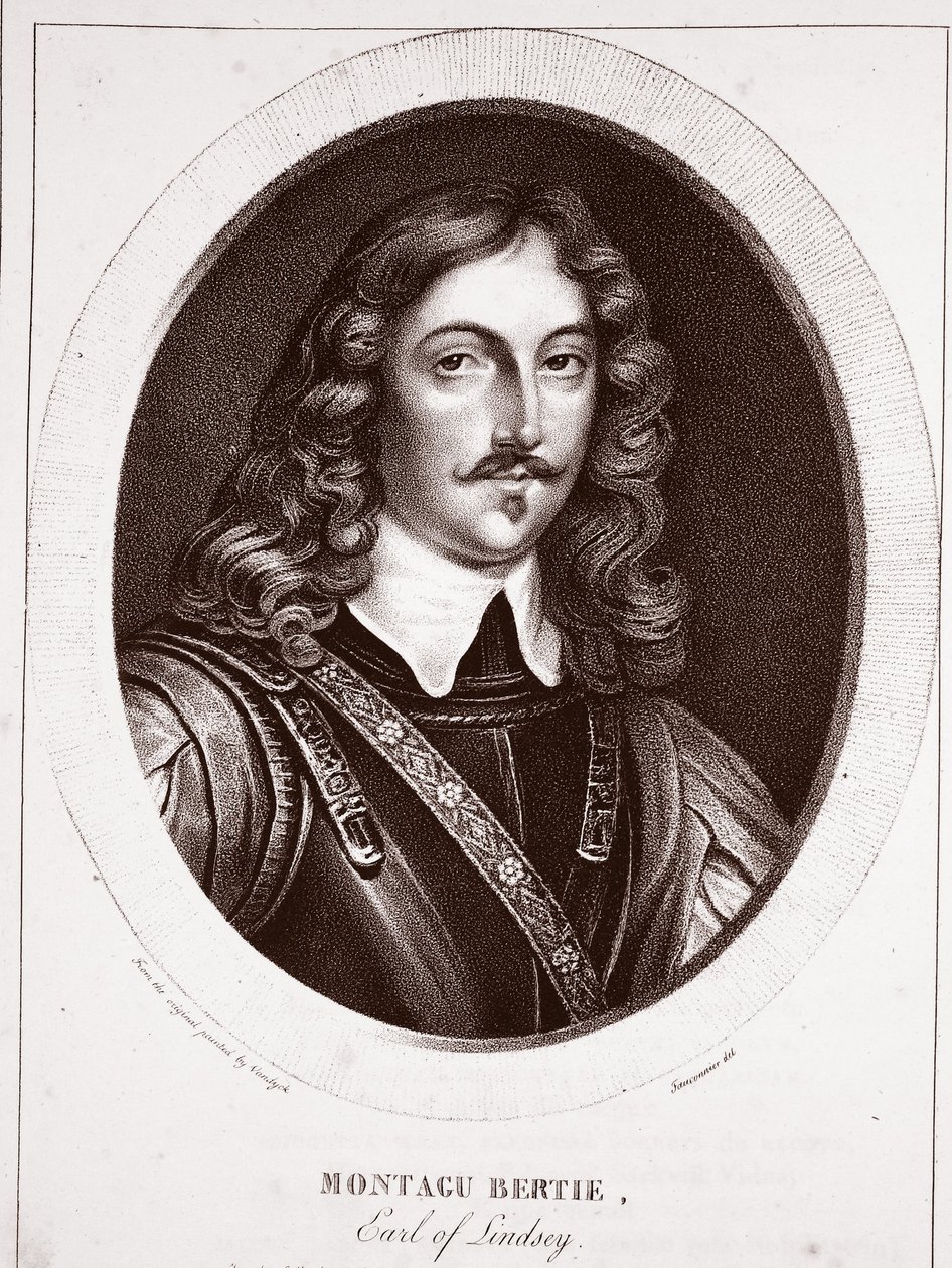 Montagu Bertie, comte de Lindsey, attribué à Fauconnier, gravé par de Langlume - Anthony van Dyck