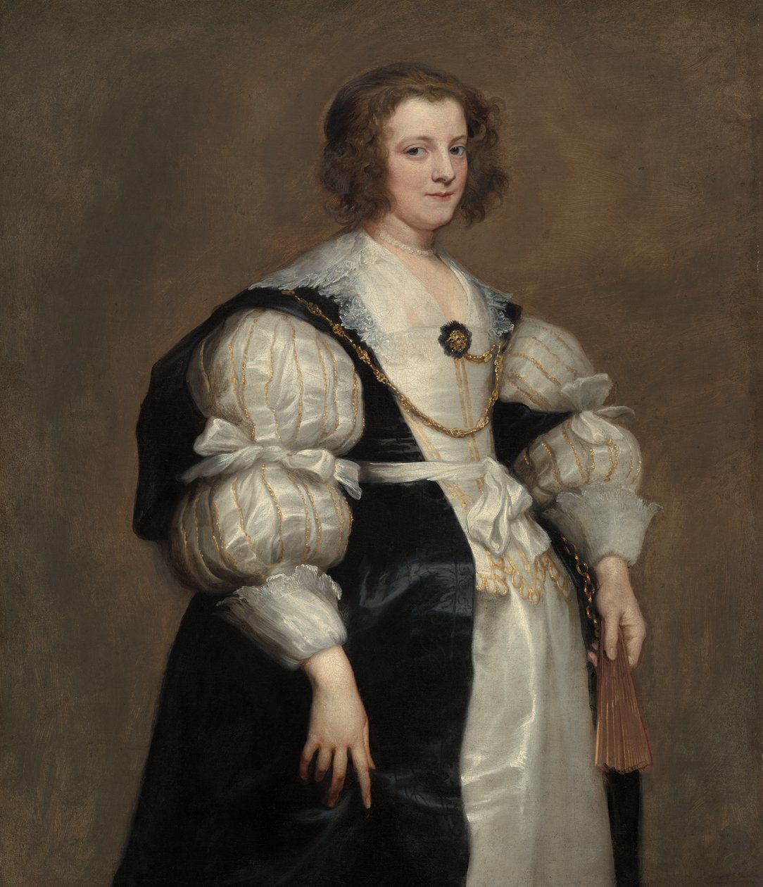 Dame avec un éventail - Anthony van Dyck